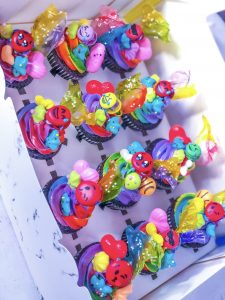 Rainbow Jump Party Cupcakes