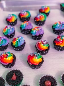 Mini Rainbow Swirl Cupcakes