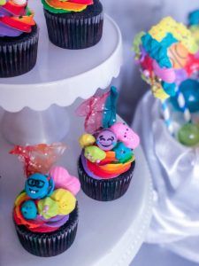 Rainbow Jump Party Cupcakes